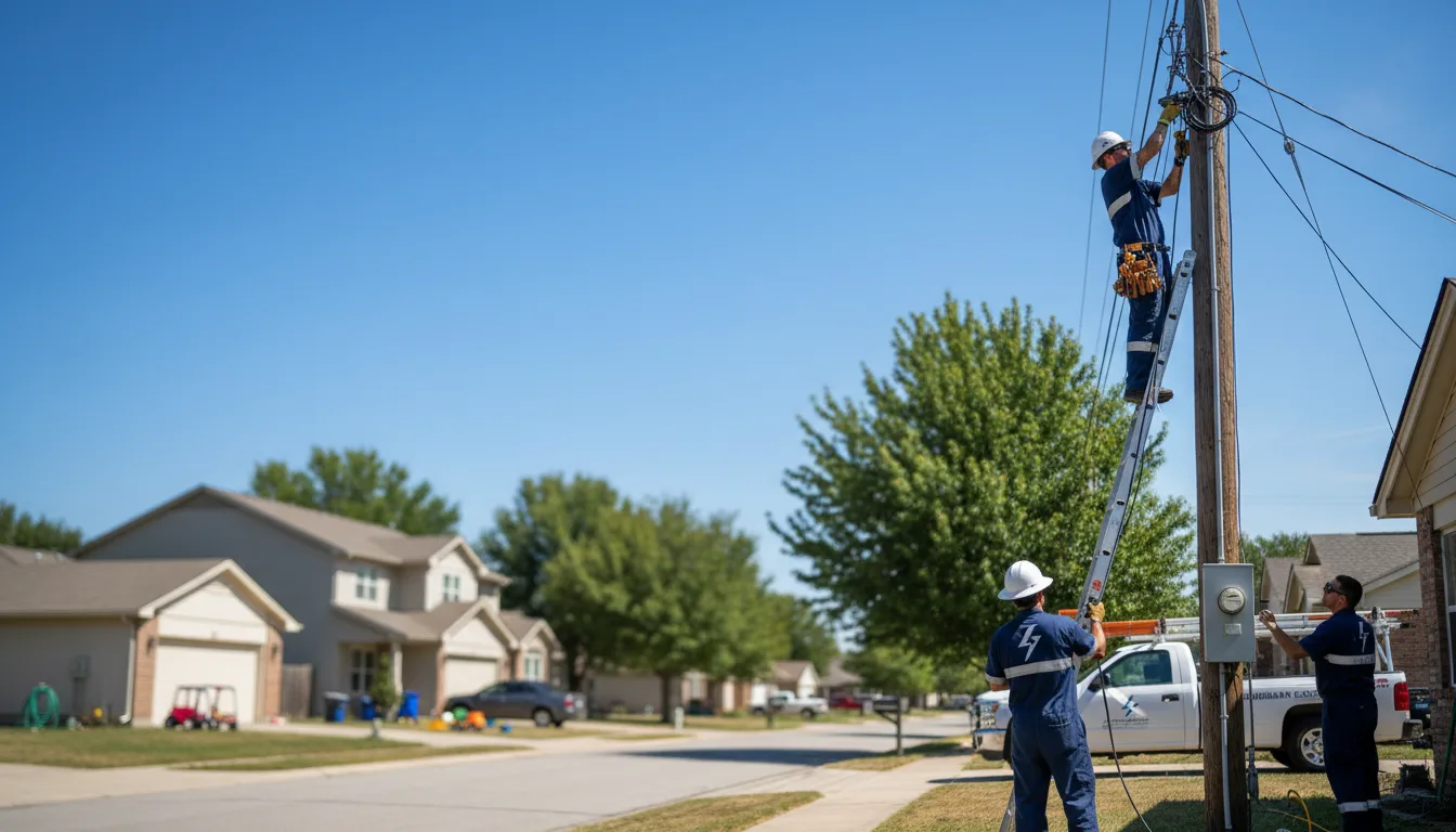Residential electrician providing installation services in Sachse, TX